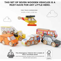 Le Toy Van Set záchranných autíčok s vrtuľníkom
