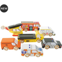 Le Toy Van Set záchranných autíčok s vrtuľníkom
