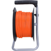 Solight predlžovací prívod na bubne, 4 zásuvky, 25m, oranžový kábel, 3x 1,5mm2