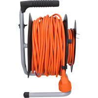 Solight predlžovací prívod na bubne, 1 zásuvka, 50m, oranžový kábel, 3x 1,5mm2