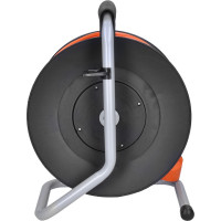 Solight predlžovací prívod na bubne, 1 zásuvka, 50m, oranžový kábel, 3x 1,5mm2