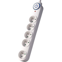 Solight prepäťová ochrana, 150J, 5 zásuviek, 1,5m, biela