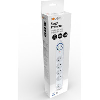 Solight prepäťová ochrana, 150J, 5 zásuviek, 1,5m, biela