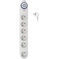 Solight prepäťová ochrana, 150J, 6 zásuviek, 1,5m, biela