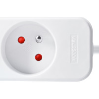 Solight predlžovací prívod, 3 zásuvky, biely, 1,5m