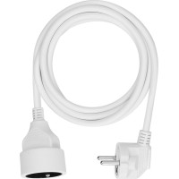 Solight predlžovací prívod - spojka, 1 zásuvka, 2m, 3 x 1mm2, biela