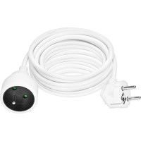 Solight predlžovací prívod - spojka, 1 zásuvka, 10m, 3 x 1,5mm2, biela