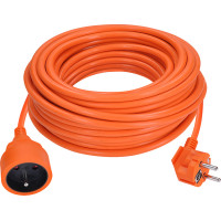 Solight predlžovací prívod - spojka, 1 zásuvka, 20m, 3 x 1,5mm2, oranžová