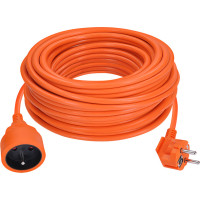 Solight predlžovací prívod - spojka, 1 zásuvka, 25m, 3 x 1,5mm2, oranžová
