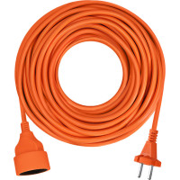 Solight 1z pohyblivý prívod - spojka, 10m, 2 x 1,5 mm2, oranžová