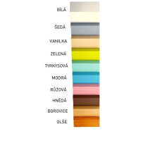 Detská poschodová posteľ TANY - 160x80 cm, biela farba, dva malé šuplíky