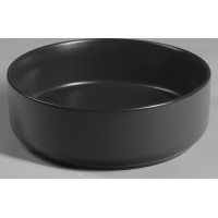 Isvea INFINITY ROUND keramické umývadlo na dosku, priemer 36cm, čierna mat 10NF65036-2N