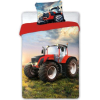 Detské bavlnené obliečky ČERVENÝ TRAKTOR 004 - 160x200 cm