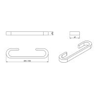 Gedy HIMALAYA držiak uterákov 300x69mm, bambus HY2130