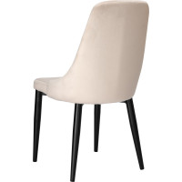 Béžová jedálenská stolička velvet LORIENT