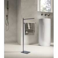 Gedy TRILLY stojan s držiakom uterákov, hranatý, gun metal TR3181