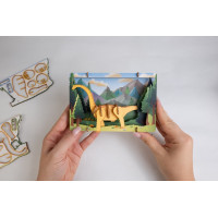 EscapeWelt 3D drevené puzzle Brontosaurus