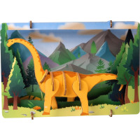 EscapeWelt 3D drevené puzzle Brontosaurus