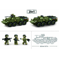 Sluban Model Bricks M38-B1251 Tank BTR-80AS IFV v mierke 1:35
