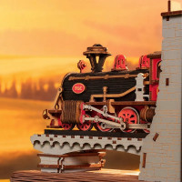 RoboTime 3D skladačka Zarážka na knihy Historický parný vlak