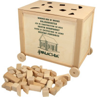 Walachia Drevená skladacia stavebnica Construct Box vkladačka natural 300 dielov