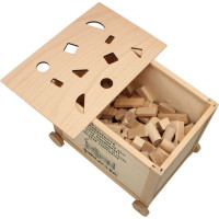 Walachia Drevená skladacia stavebnica Construct Box vkladačka natural 300 dielov