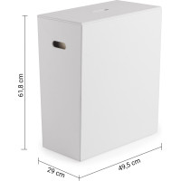 Gedy LUXURY kôš na bielizeň 49, 5x61, 8x29cm, biela 103702