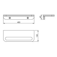Gedy HIMALAYA polička s držiakom uterákov 400x145mm, bambus HY19