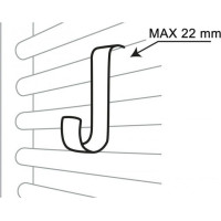 Háčik na vykurovacie telesá KALA - 2 ks - čierny