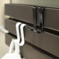 Háčik na vykurovacie telesá KALA - 2 ks - čierny