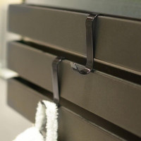 Háčik na vykurovacie telesá KALA - 2 ks - čierny