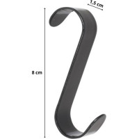 Háčik na vykurovacie telesá KALA - 2 ks - čierny