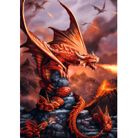 TREFL Puzzle Premium Plus Fantasy Collection: Ohnivý drak 1000 dielikov