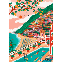 TREFL Puzzle Premium Plus Art of Colour: Positano, Taliansko 1000 dielikov