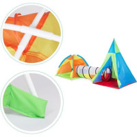 ECOTOYS Tunelová sústava s dvoma stanmi 3v1
