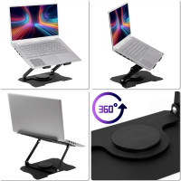 Nastaviteľný stojan na notebook LAURO - čierny