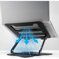 Nastaviteľný stojan na notebook LAURO - čierny