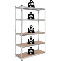 Policový regál - 5 políc - 205x120x45 cm