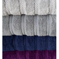Bavlnený uterák EVA - 30x50 cm - 450g/m2 - tmavo fialový
