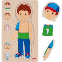 Goki Drevené puzzle Ľudské telo - chlapec