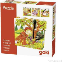 Goki Drevené kocky Rozprávky 9 ks