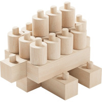 Walachia Drevená skladacia stavebnica Construct easy box 138 dielov
