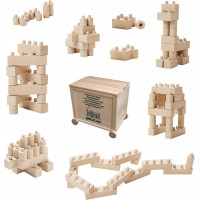 Walachia Drevená skladacia stavebnica Construct easy box 138 dielov