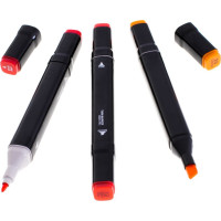 KIK Obojstranné liehové fixy v kufríku 80ks