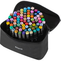 KIK Obojstranné liehové fixy v kufríku 80ks