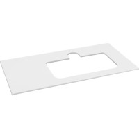 Sapho BRAHEA doska rockstone s otvorom 101x51, 5cm (20+80cm), pravá, biela mat BL101-0101-R-80