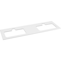 Sapho BRAHEA doska rockstone s 2 otvormi 161x51,5cm (70+20+70cm), biela mat BL161-0101-70