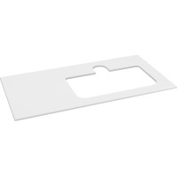 Sapho BRAHEA doska rockstone s otvorom 101x51, 5cm (30+70cm), pravá, biela mat BL101-0101-R-70
