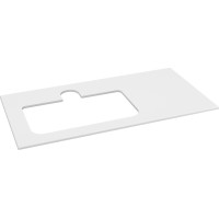 Sapho BRAHEA doska rockstone s otvorom 101x51, 5cm (70+30cm), ľavá, biela mat BL101-0101-L-70