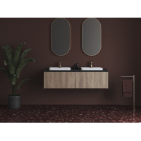 Sapho BRAHEA dvojumývadlo 161x51, 5cm (80+80cm), biela mat BL161-80